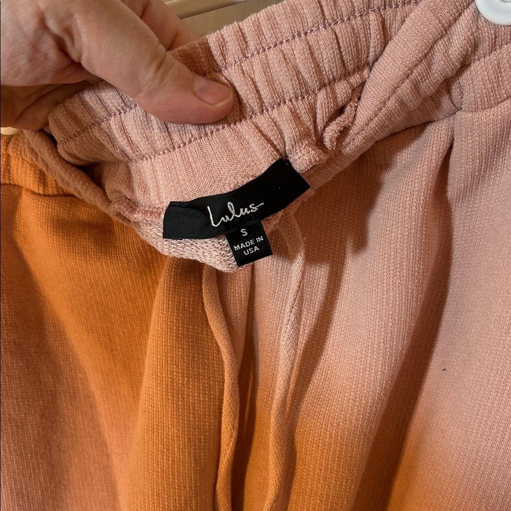 Lulus Leisurely Lifestyle Blush Pink Drawstring Lounge Shorts size Small - Picture 3 of 7